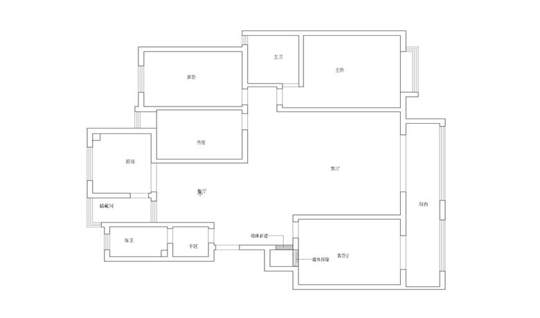 龙园小区180m²四室两厅现代中式户型点评